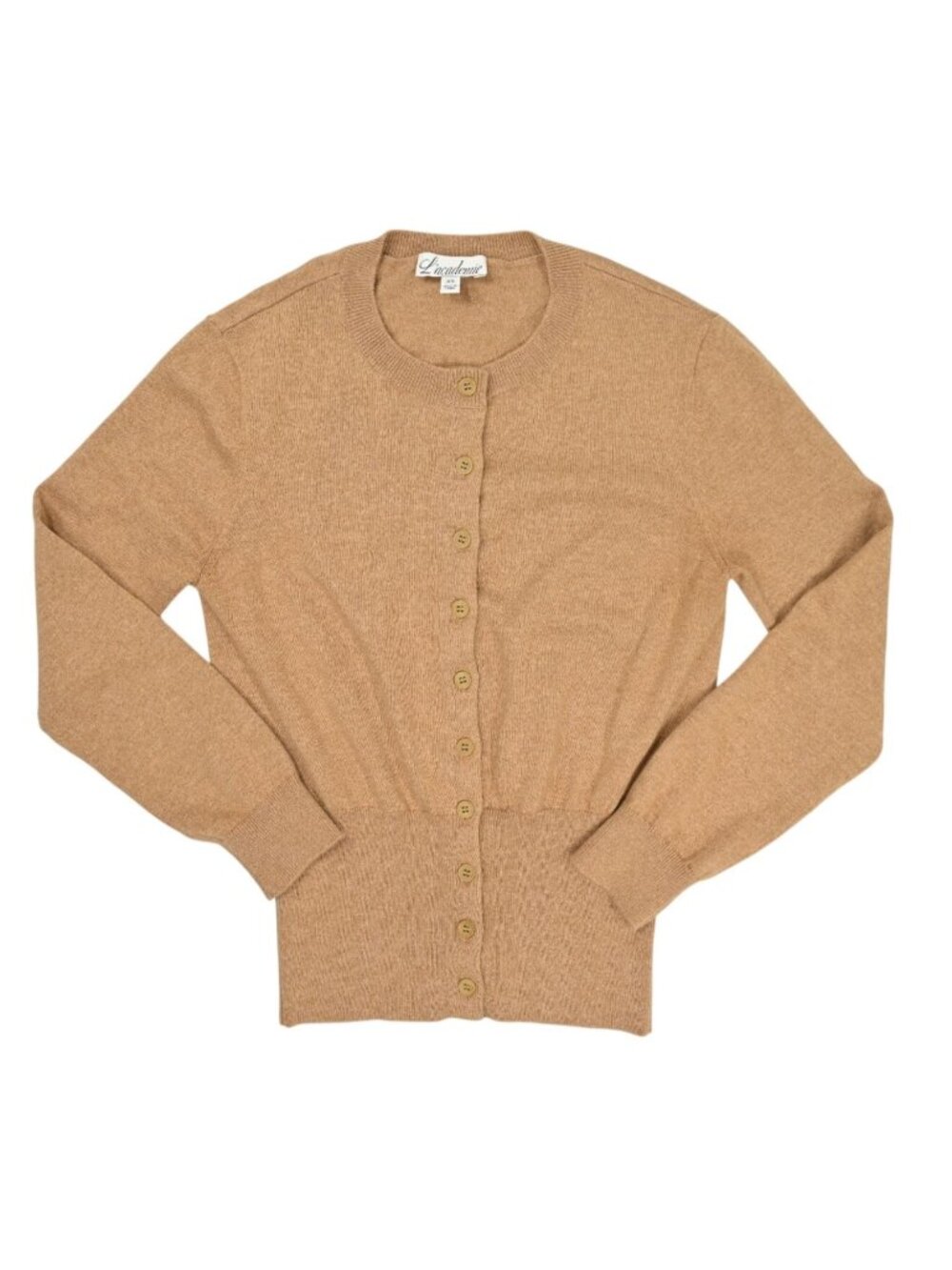 L'academie Maradona Knit Cardigan in Dark Beige